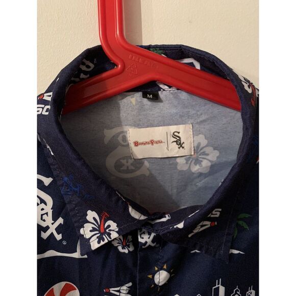 Chicago White Sox Blue Hawaiian Shirt M SGA 7/1/17 Beggars Pizza Polyester - Picture 3 of 8